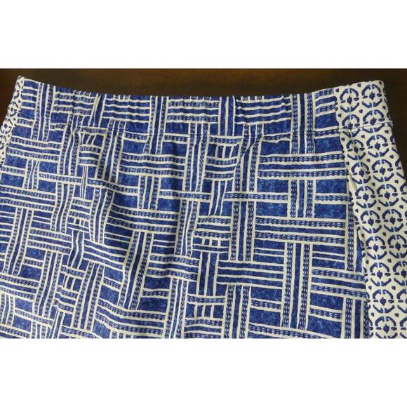 J Mclaughlin Tennis Skirt Sz L Golf Pickleball Skort Pockets Blue Basket Weave - Picture 3 of 9